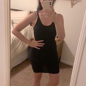 Black Rib Knit Dress